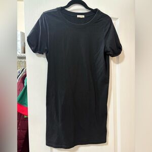 Black Short Sleeve T-Shirt Dress